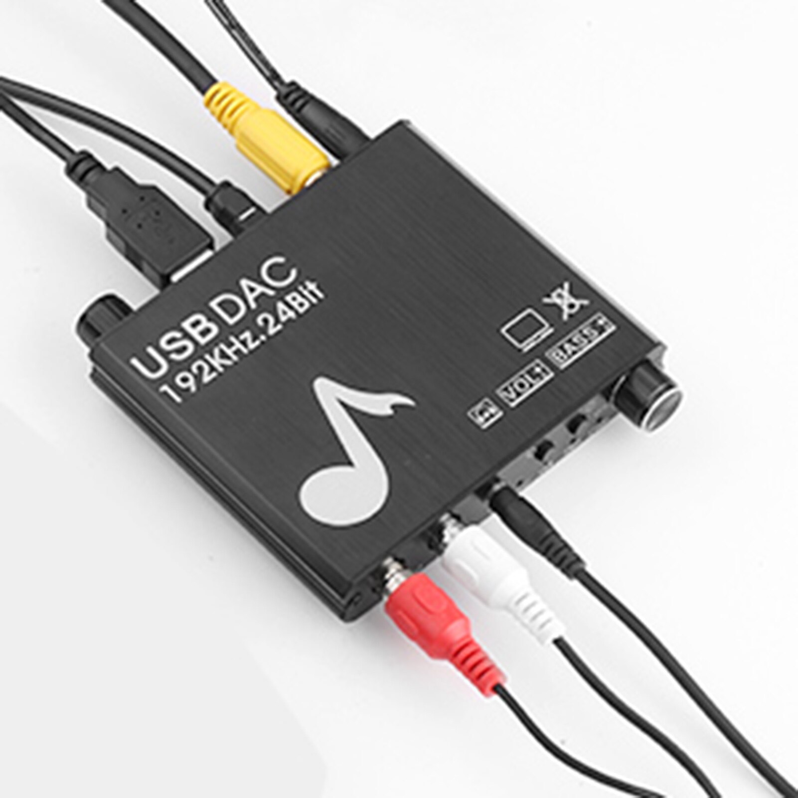 192Khz/24Bit Digitaal Naar Analoog Audio Converter Dac Adapter Opticals Toslink Coaxiale Rca 3.5Mm Voor PS3 PS4 tv Usb Power Kabel