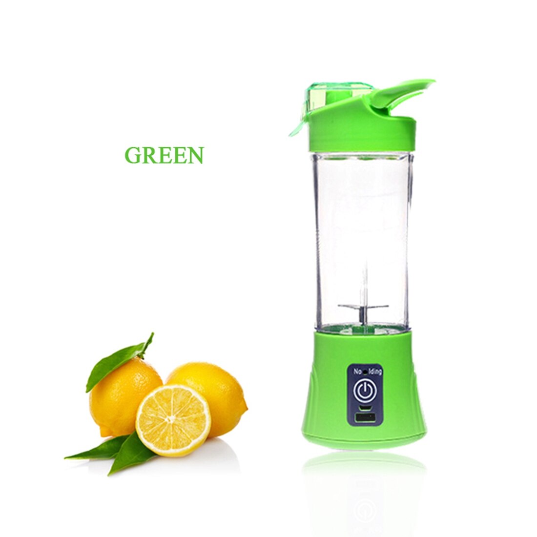 Genopladelig juicer multifunktionel elektrisk juice kop bærbar juice kop mini frugtjuicer: Grøn