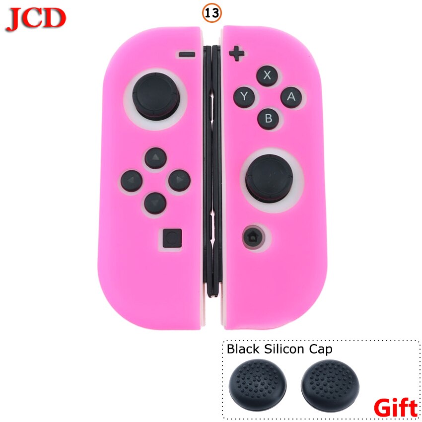 JCD For Nintend for Switch Controller Gamepad Joystick Silicone Case For Nintendo for Switch NS Black Silicon Cap: No13