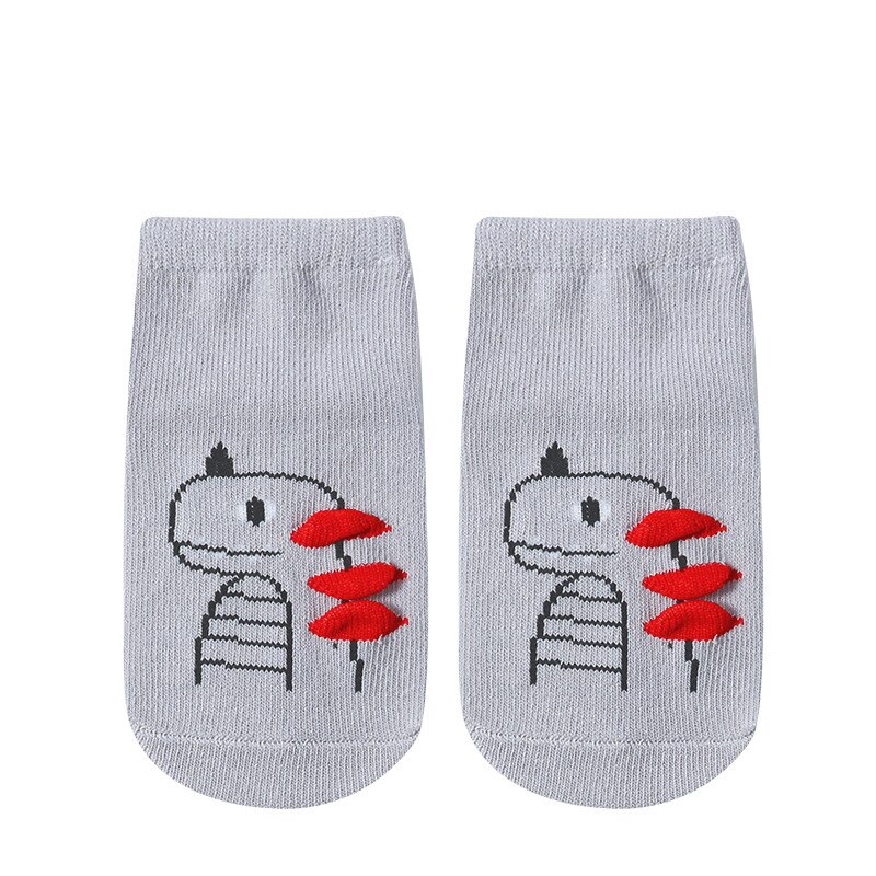 Leuke Cartoon Baby Sokken Antislip Meisjes Jongens Kinderen Vloer Sokken Herfst Winter Peuter Kids Ankle Sokken 1-3Y: gray