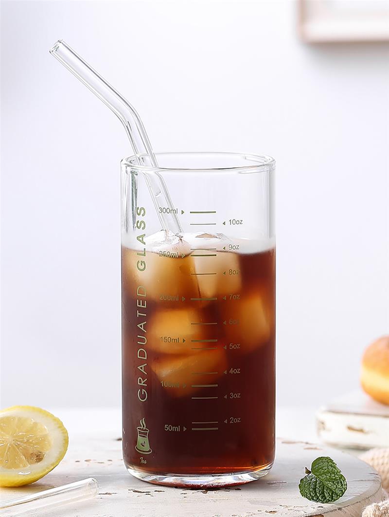 11.16oz varmebestandigt drikkeglas multi-use vandglas highball-glas med måleudstyr