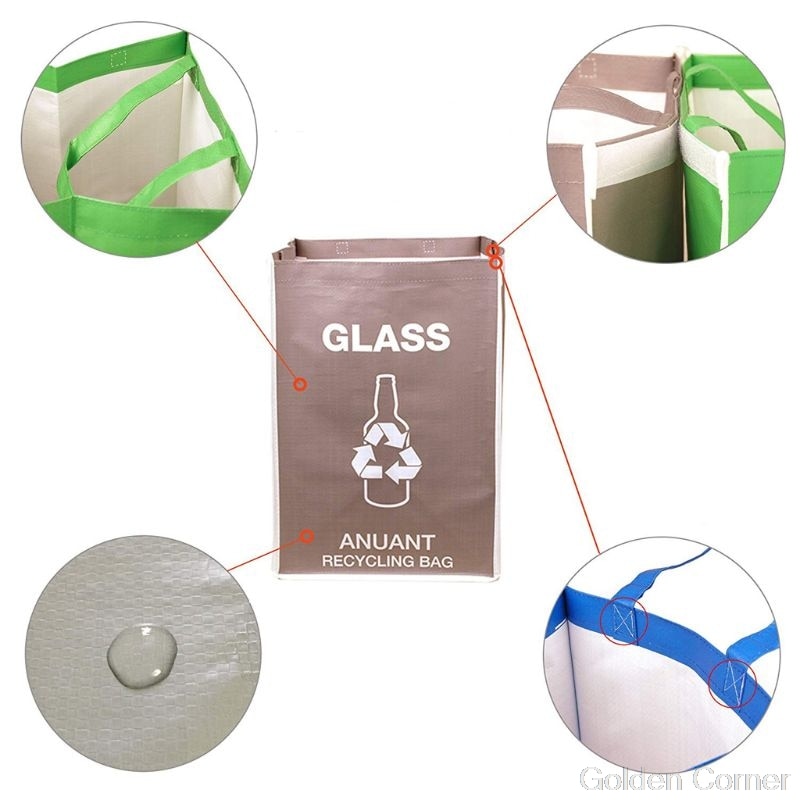 Separate Recycling Waste Bin Bags for Kitchen Office in Home - Recycle Garbage Jy02 20