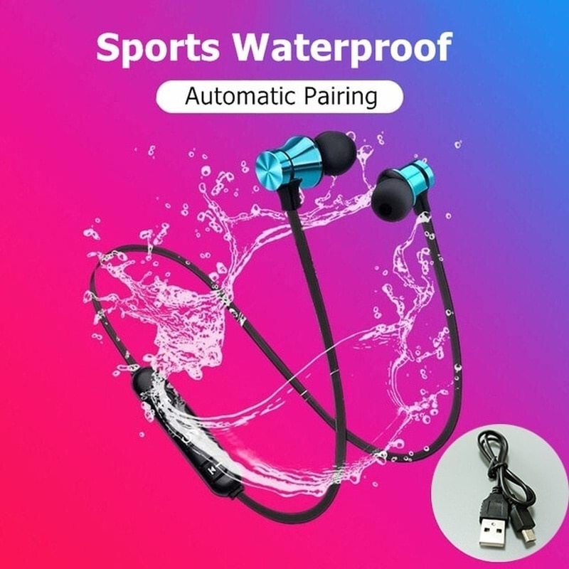 Wireless Magnetic Bluetooth 4.2 Headset Sports Earbud Headset with Microphone for Iphone Samsung Huawei