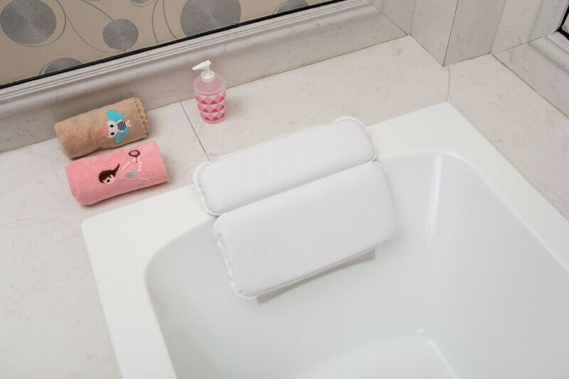 Luxury Spa Bath Pillow Head/Neck/Back Support Bathtub Cushion w/ Suction Cups