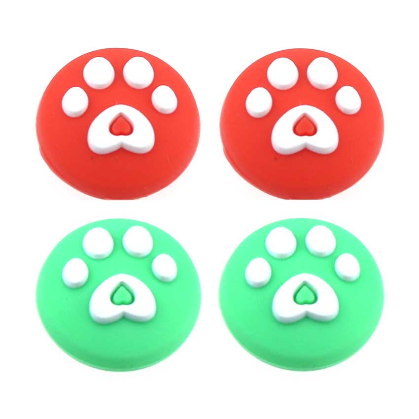 YuXi 4pcs Cat Paw Thumb Stick Grip Cap Joystick Cover For Nintend Switch Lite NS Joy-Con Controller Gamepad Thumbstick Case: No.2-2-6-6