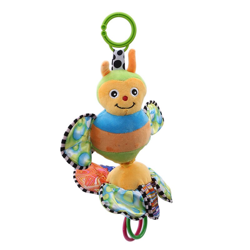 Cartoon Tier Baby Rasseln Plüsch Bienen Spielzeug Mit Sunds Beißring Infant Baby Spielzeug Stoller Krippe Hängen Glocke Pädagogisches Spielzeug: Default Title
