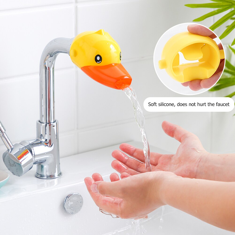 Faucet Extender Cartoon Water Tap Extension Tool Help Children Washing Hand Water Tap Cartoon Silicone Kitchen Water Tap Extend