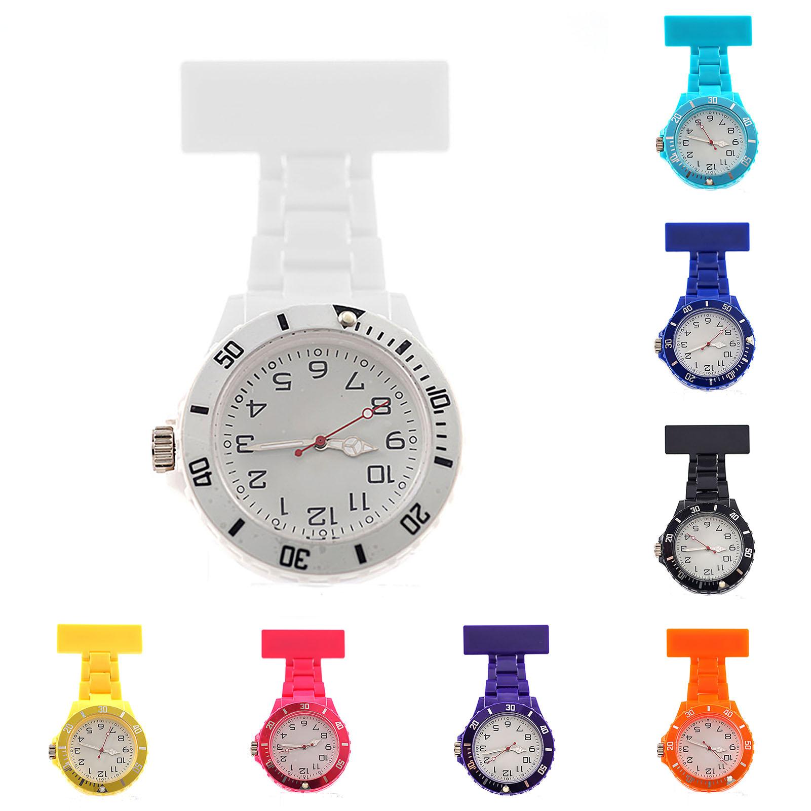 Broche colgante de cuarzo para enfermera, esfera redonda luminosa, reloj de bolsillo, , novedad