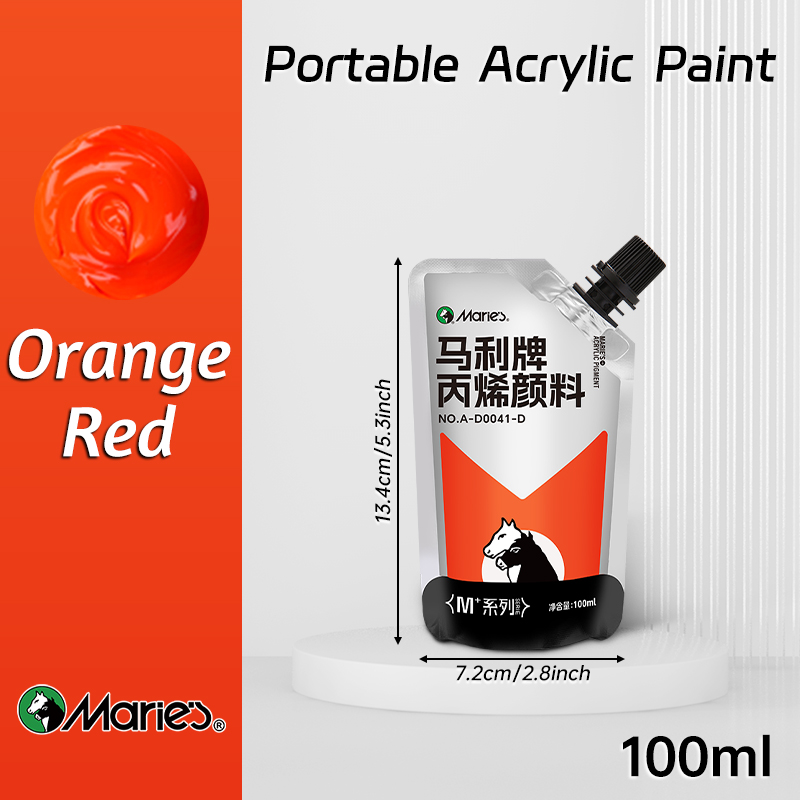 100 ml Marie-Acrylfarbe, verschiedene Farben, wasserfest, Pigmente zum Basteln, Felsen, Holz, professionelle Pigmente für Erwachsene, Künstler