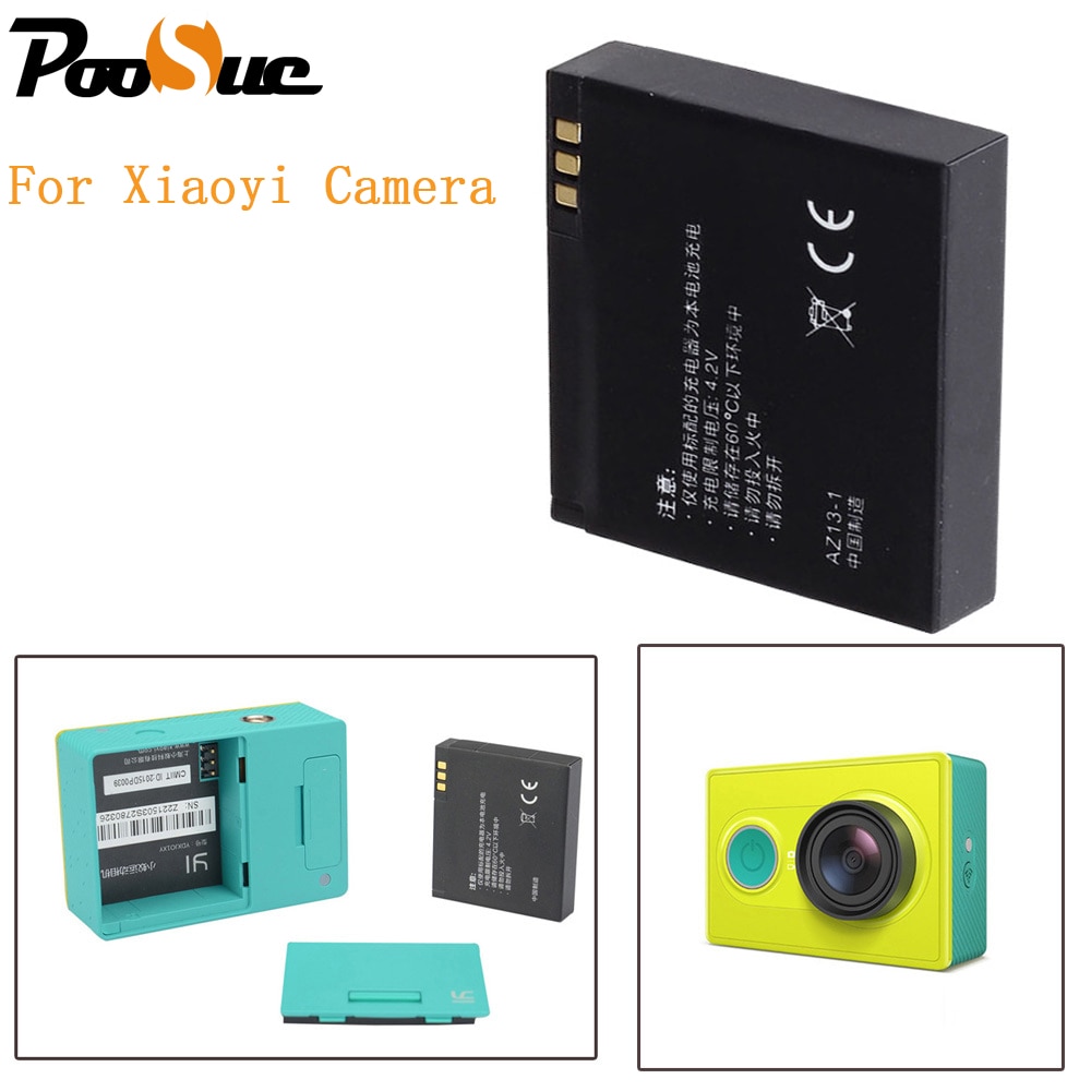 Xiao mi yi xiaoyi batterij 1010 mAh 3.7 V AZ13-1 Ion batterij Voor xiaomi yi xiaoyi Action camera accessoires