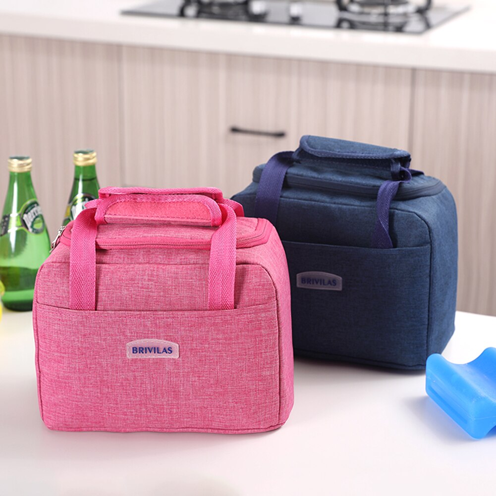 Portable Lunch Bag Thermal Insulated Lunch Box Tote Cooler Handbag Bento Pouch Dinner Container Mom Baby Food Storage Bags