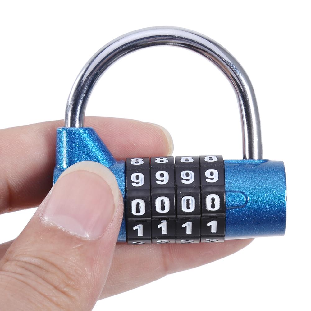4 Cijferig Nummer Code Wachtwoord Combinatie Hangslot Beveiliging Veiligheid Lock Wachtwoord Gym Hangslot Stalen Bedrading Lock