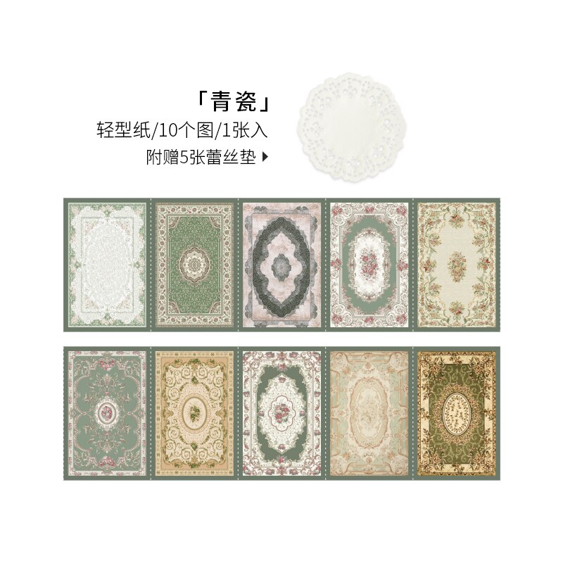 Yoofun vintage dekor papir retro klassisk underlagsmateriale papir for kort kraft kunst estetiske memopads scrapbooking dekor: B