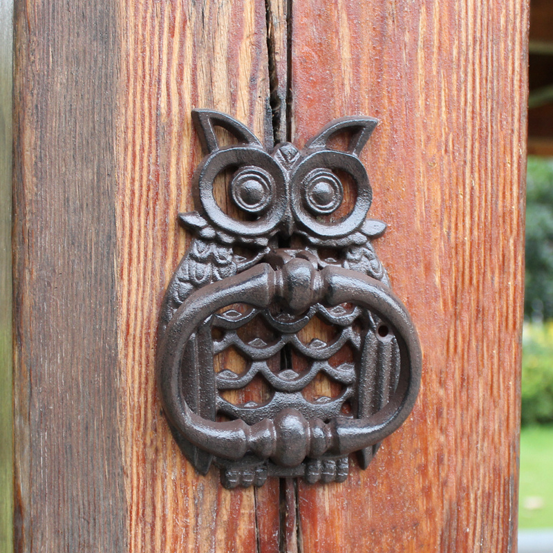 Retro Uil Gietijzeren Europese Animal Villa Thuis Deurklopper Hardware Muur Decoratie