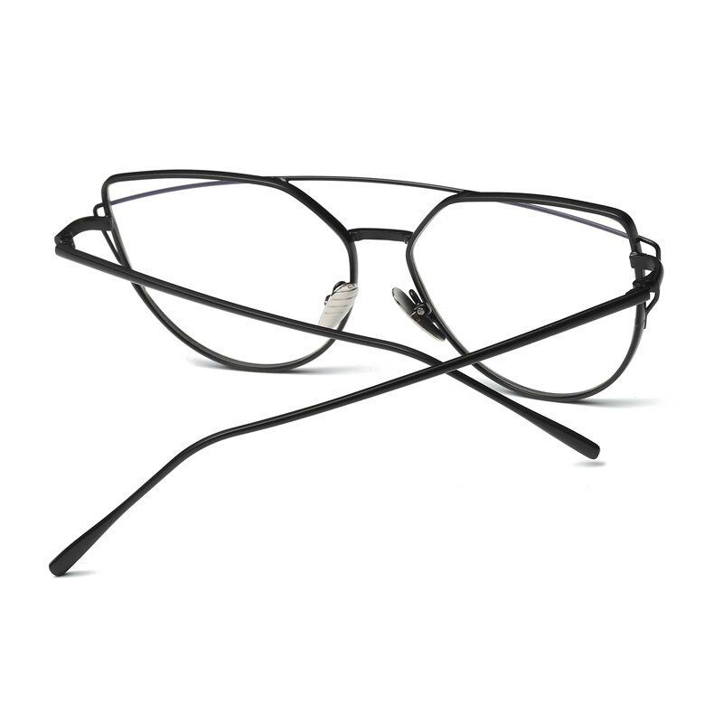 Women Eyeglasses Brand Cat eye Rose Alloy Frame Anti-blue ray Optical Clear Len Glasses Unisex Eyewear Frames