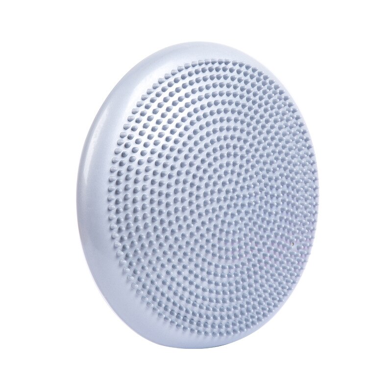 33 cm PVC Balans Yoga Disc Wobble Stabiliteit Balans Kussen Mat Opblaasbare Voet Massage Mat Bal Fitness Oefening Training bal: Silver white