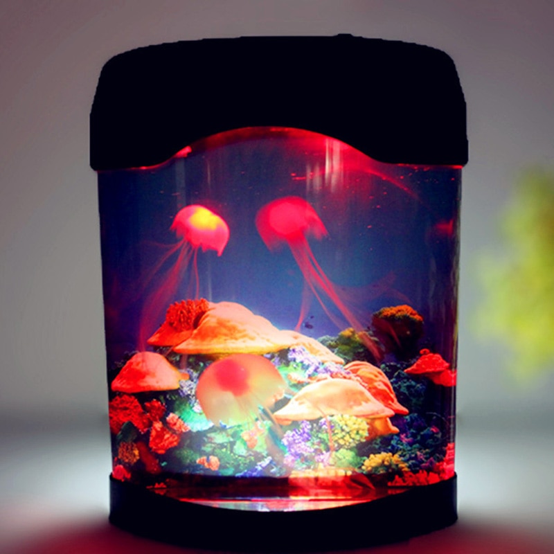 Aquarium Nachtlampje Lamp Led Licht Kunstmatige Seajelly Tank Zwemmen Mood Lamp Voor Thuis Bureau Decor