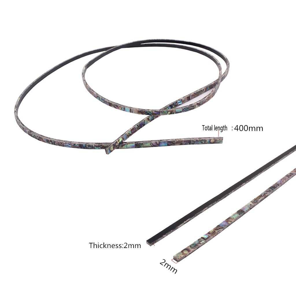 4PCS Real Abalone Shell strip PAUA Binding Flexible Purfling 400mm Inlay Guitar Luthier builder