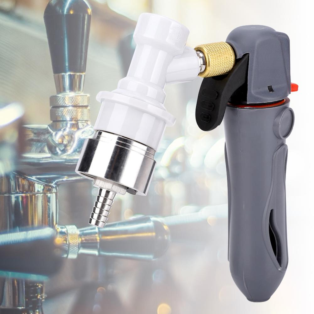 Handhold Pressurizer CO2 Keg Charger Kit with Carbonation for Beer Brewing Soda Drink with Bucket Connector Inflator Gauge