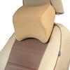 Bil nakkepude memory foam nakkestøtte understøtter multifunktionel nakkestøtte pude & lændestøtte til bil lindre hoved nakkesmerter: Lille størrelse beige