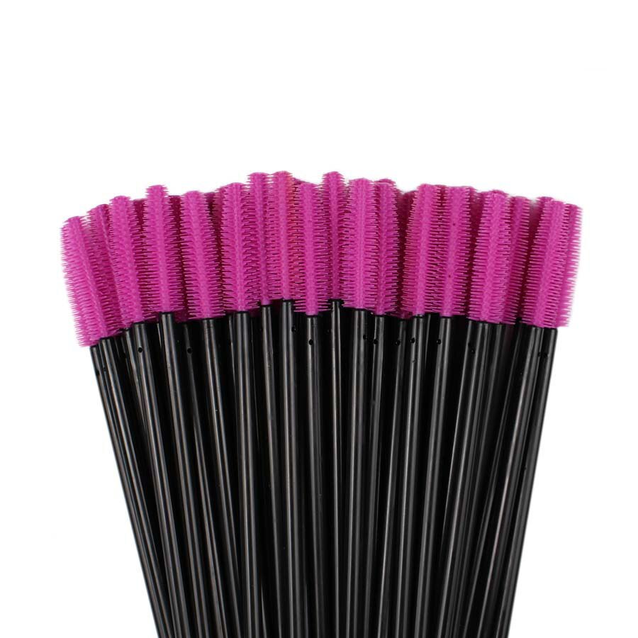Brosse à sourcils en Gel de Silicone pour femmes, 500 pièces, peigne, Mascara, baguette, Extension de cils, bâton de Mascara, beauté: 500pcs Fuchsia