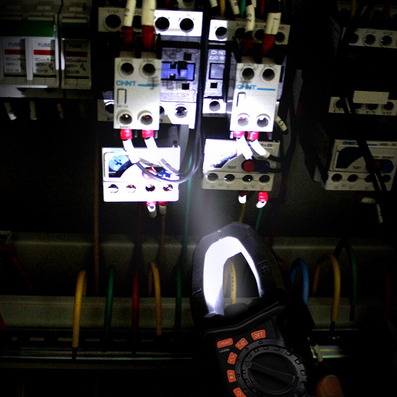 High Precision Digital Clamp Multimeter Resistance Ohm Transistor Testers AC/DC Current Voltmeter Clamp Meter with Temperature