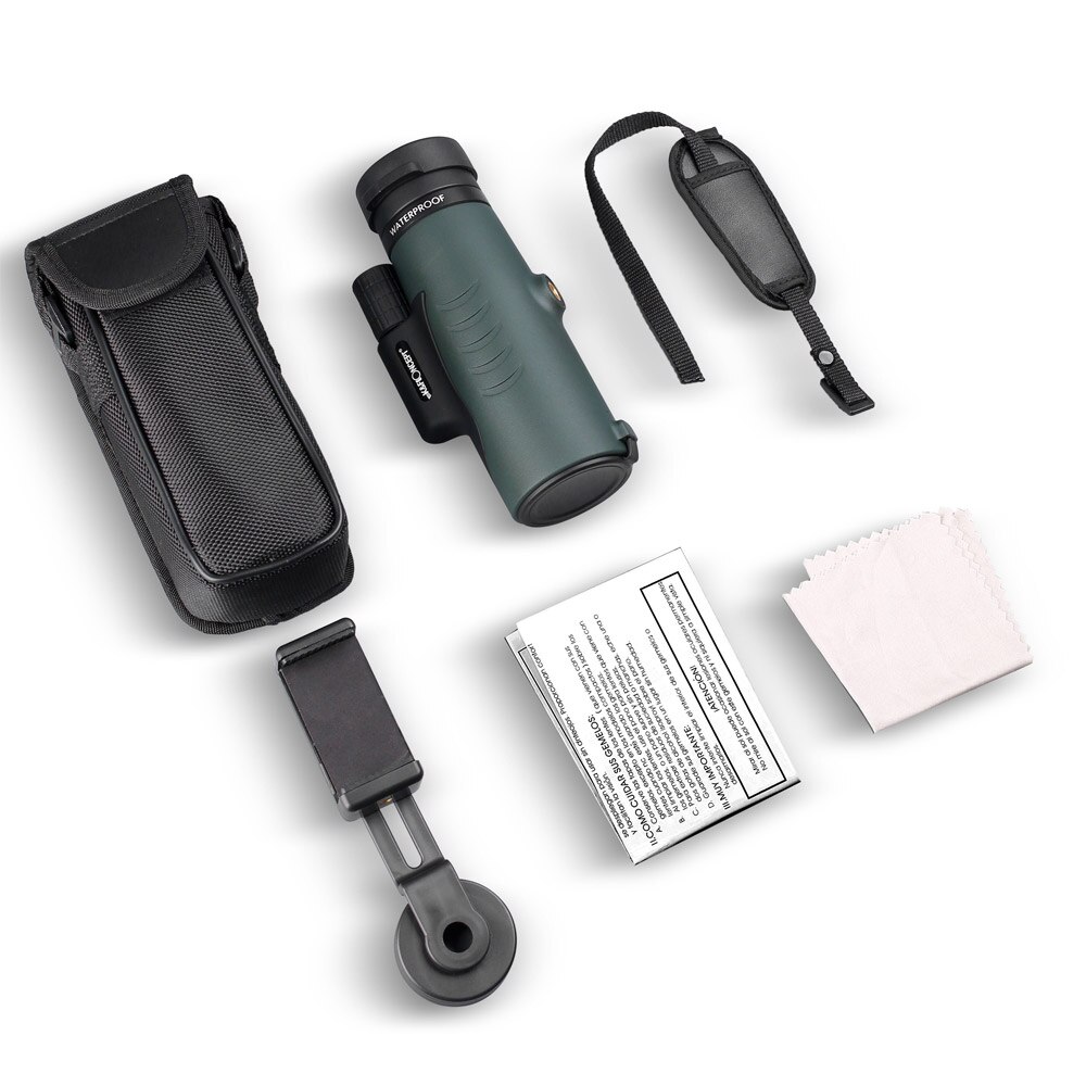 Monoculaire K&F Concept 12X50 HD IP68 Étanche - Téléscope Avec Clip Téléphone Et Trépied Pour Observation Oiseaux, Chasse, Randonnée