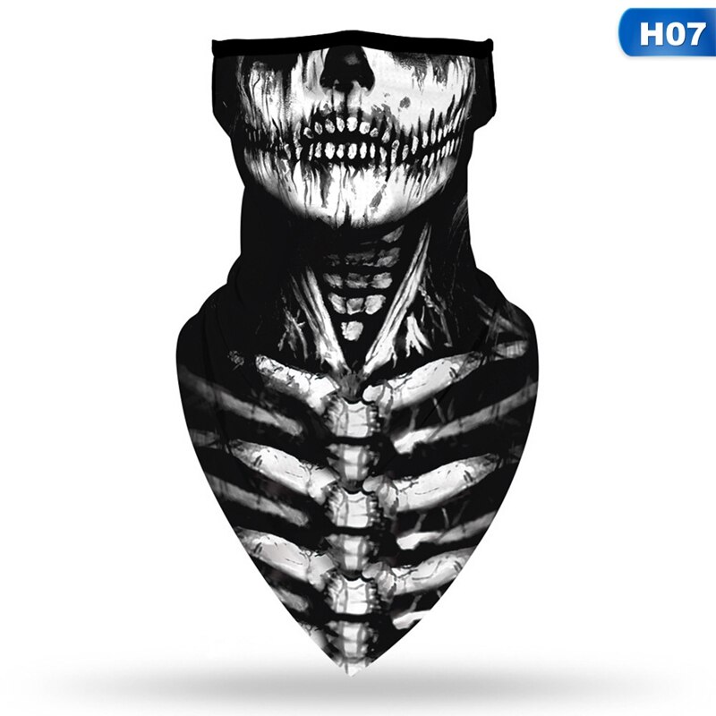 Halloween Party 3D Print Balaclava Magic Scarf Balaclava Outdoor Cycling Driving Bandana Fishing Hiking Face Mask Neck Cover: H07