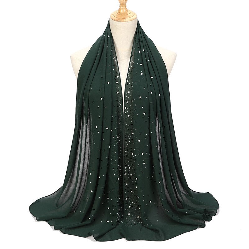 Chiffon Hijabs Schal Turbane Chiffon Schals für muslimische Schleier islamische malaysische Frauen Schleier Hijabs Schal lange Schals: Lce grau
