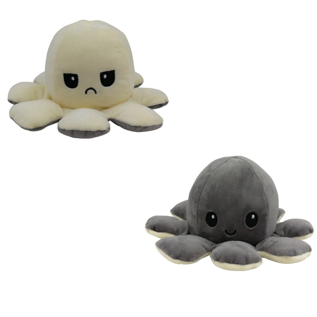 Plüsch Puppe Plüsch Tiere Zwei-seitige Weiche Simulation FlipToy Verschiedenen Seiten Zu Zeigen Verschiedene Stimmungen Plüsch Spielzeug Für kinder: C