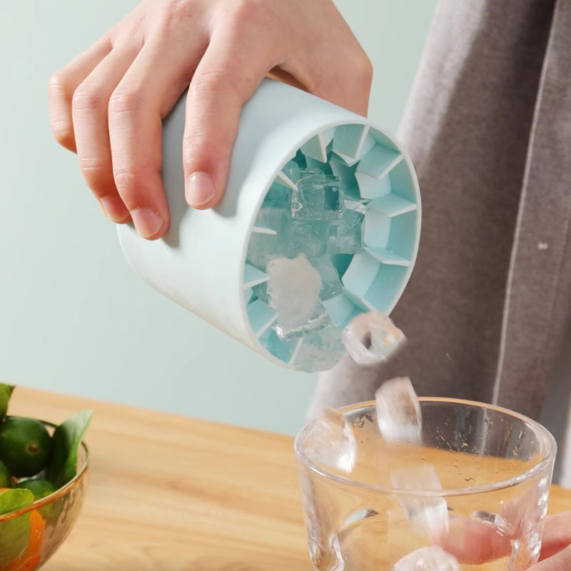 Round Ice Cube Mold Summer Silicone Ice Bucket Diy Homemade Refrigerator Freeze Ice Maker Ice Cube Mold Barware Tool