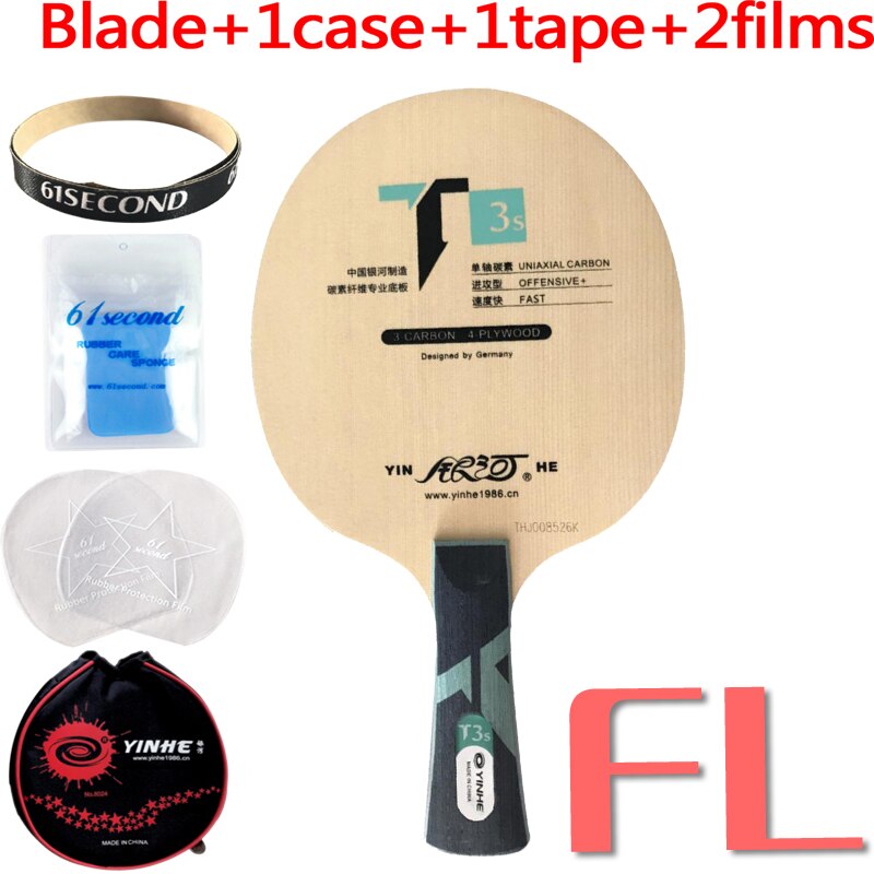 Yinhe T-3s T3s T 3s Table Tennis Ping Pong Blade: FL with YM case