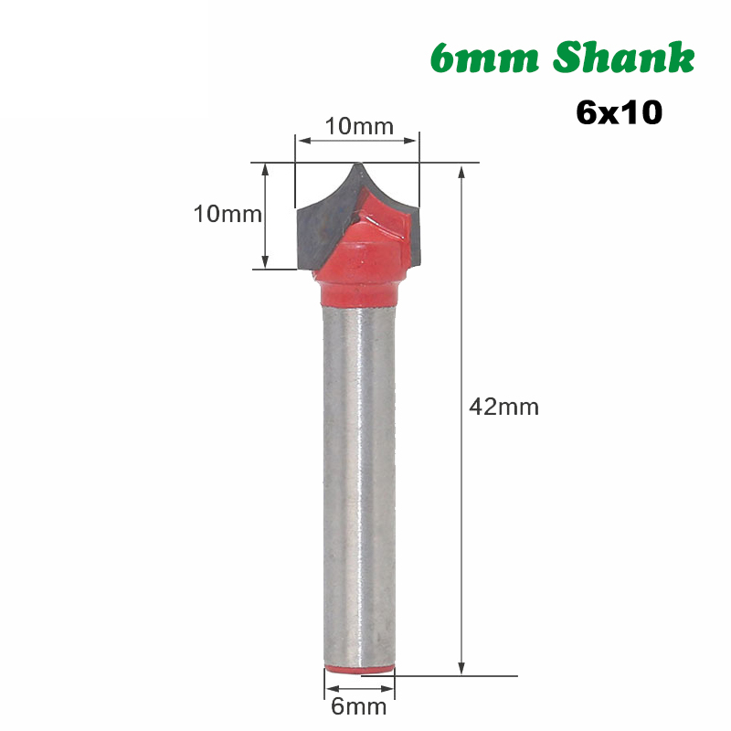 1pc 6mm skaft fräsar träsnideri trä cnc runda nos bits rund spets skär bit shaker vass fräs solid hårdmetall verktyg: 02
