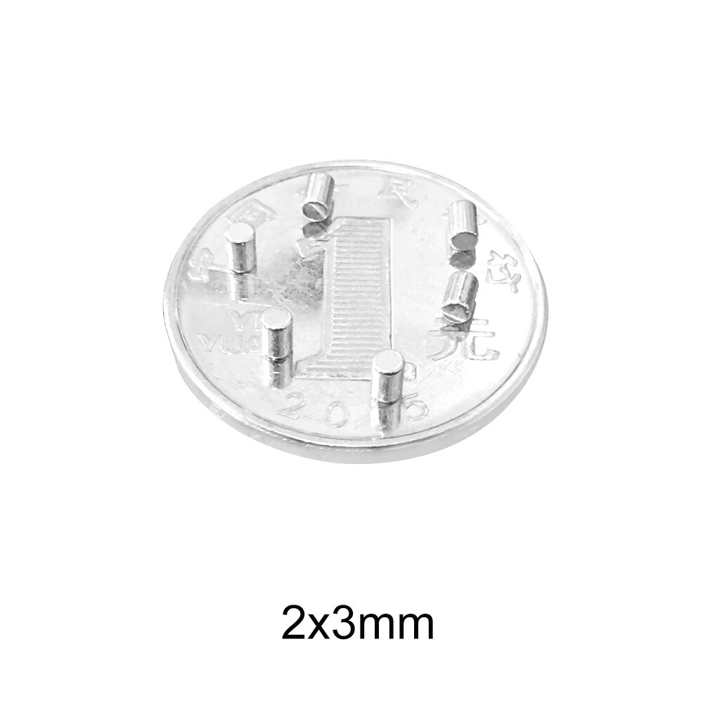 100 ~ 3000Pcs 2X3 Mm Mini Kleine Magneten Ronde 2Mm * 3 Mm Neodymium Magneet Disc 2X3 Mm Permanente Ndfeb Sterke Krachtige Magnetische 2*3 Mm