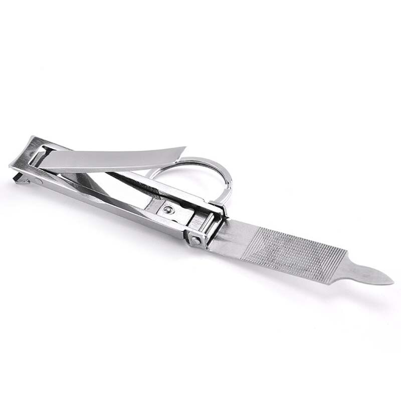 5 IN 1 Stainless Steel Ultra-thin Foldable Hand Toe Nail Clippers Cutter Trimmer Manicure Scissors With Free Nail File With Ring