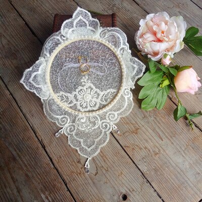 Handmade Wedding props ring setting ring box wedding crafts diameter17cm: Default Title