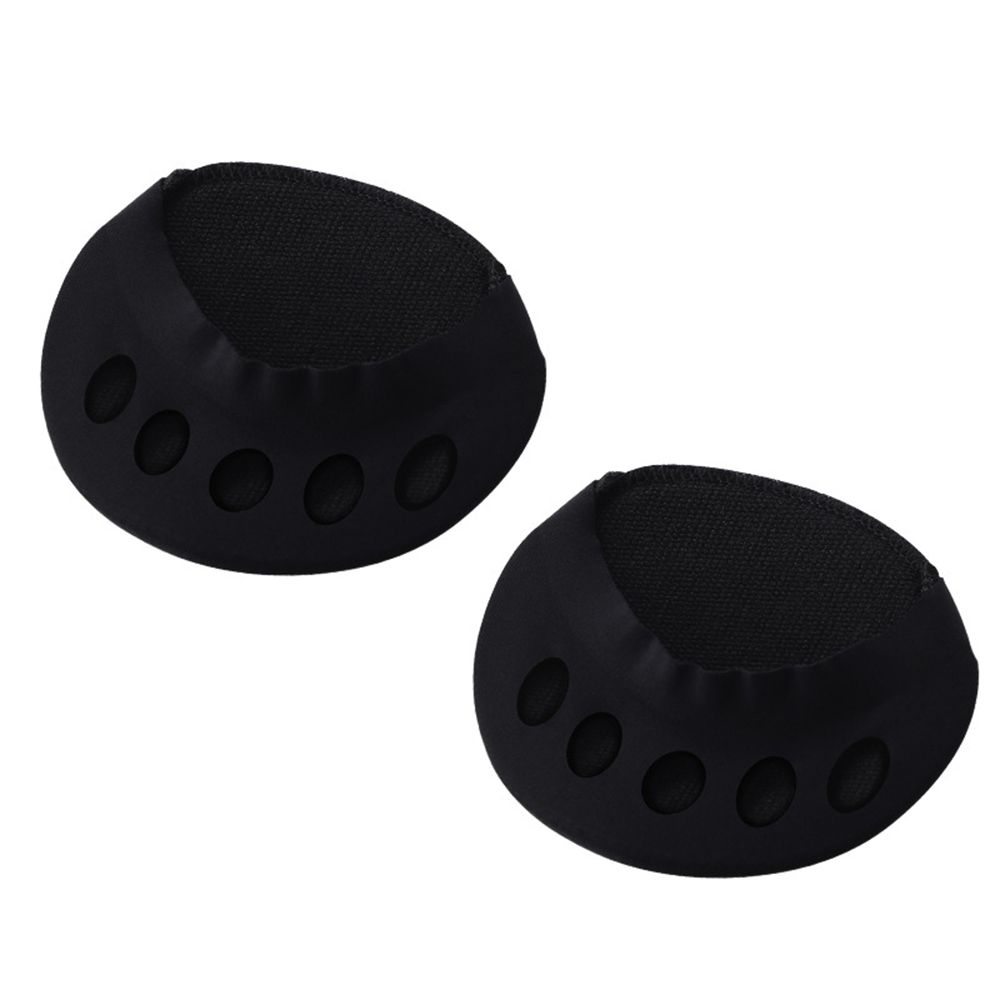 1 Paar Anti Slip Half Inlegzolen Voor Vrouwen Hoge Hak Schoenen Vijf Tenen Voorvoet Pads Gemak Pijn Masseren Sok Pad teen Insert Inlegzolen: Black