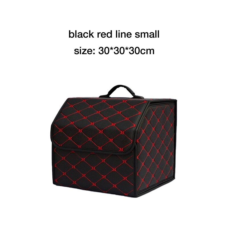 Multipurpose Collapsible Car Trunk Storage Organizer With Lid Portable Car Storage Bag Car Trunk Organizer: black red S