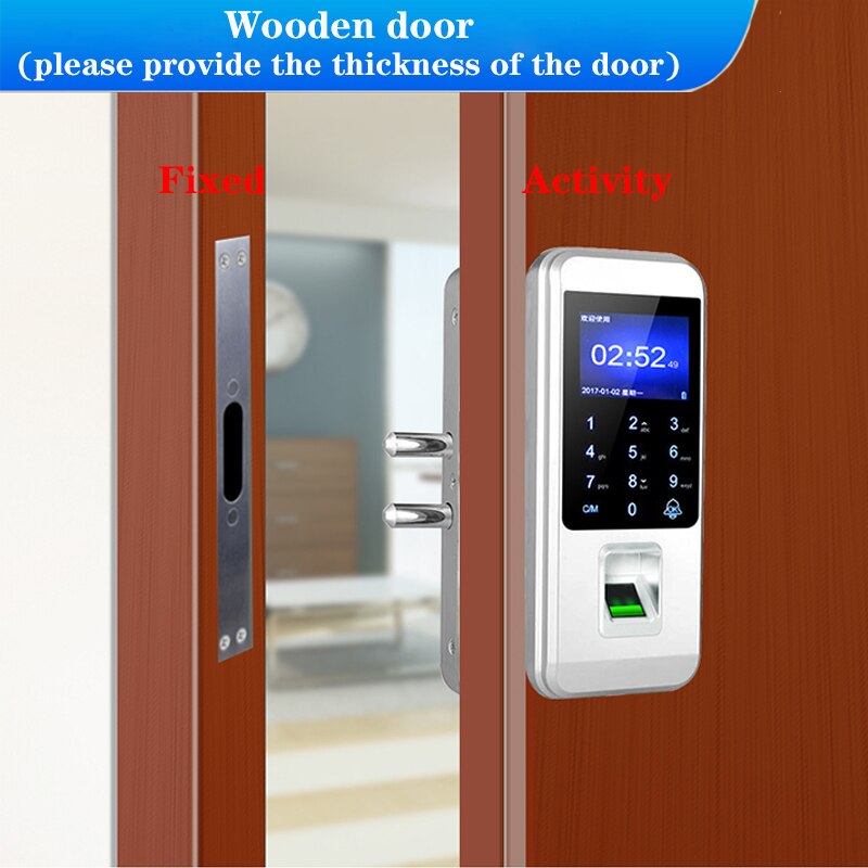 Biometric Fingerprint Door Lock With Keypad XM-300 Keyless Door Lock For Home Office Anti-theft: XM-300-D