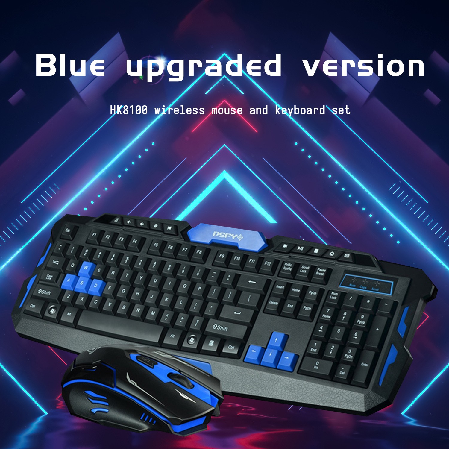 LED Breathing Backlight Pro Gaming Keyboard Mouse Combos USB Wireless Mechanical Keyboard Mouse Set For PC Laptop