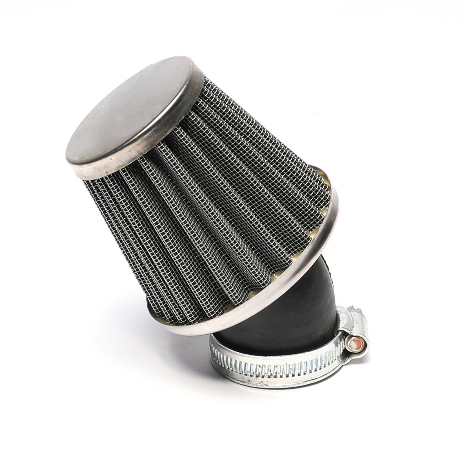 Filtros de aire en ángulo cromado de 35mm para moto ATV Quad Pit Dirt Bike Buggy