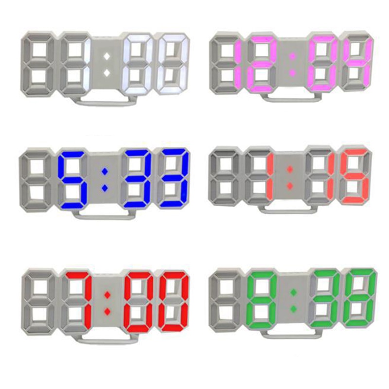 USB 3D LED Digitale Wanduhr Datum Zeit Nachtlicht Display Tabelle Desktop Uhren Wecker Hause Wohnzimmer Decor Moderne