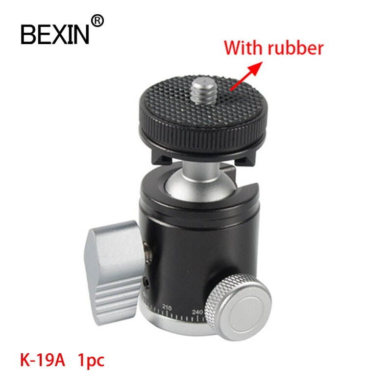 Bexin Mini Balhoofd Monopod Bal Hoofd Statief 360 Panoramisch Hoofd Met Shoe Base Mount Adapter Voor Dslr Camera flash: 1PC