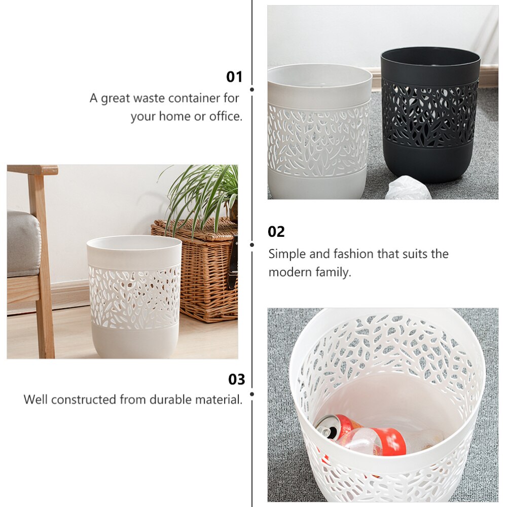 1pc Simple Waste Paper Basket Bin Household Garbage Recycling Container