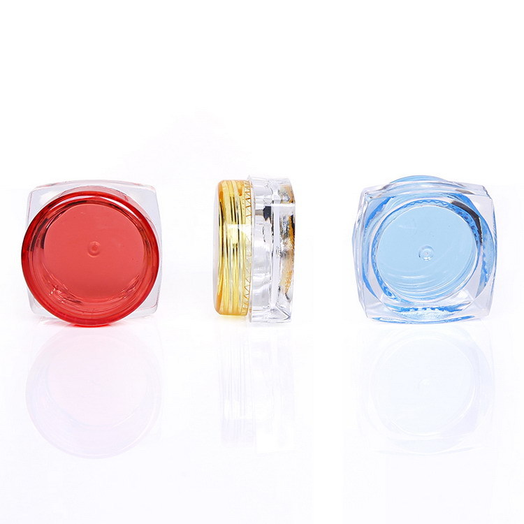 10 stuks 3g/5g lege vierkante plastic cosmetische proefpotjes, transparante potjes/flesjes, make-upcontainers geschikt voor gezichtscrème, lippenbalsem, knutselspullen en opbergartikelen.