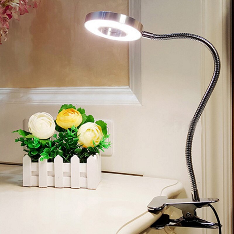 Usb oppladbart ledet-lys klipp-på fleksibel lesesenglampe bord skrivebordslampe bok bordbord sengelampe belysning nattbordsbelysning eu