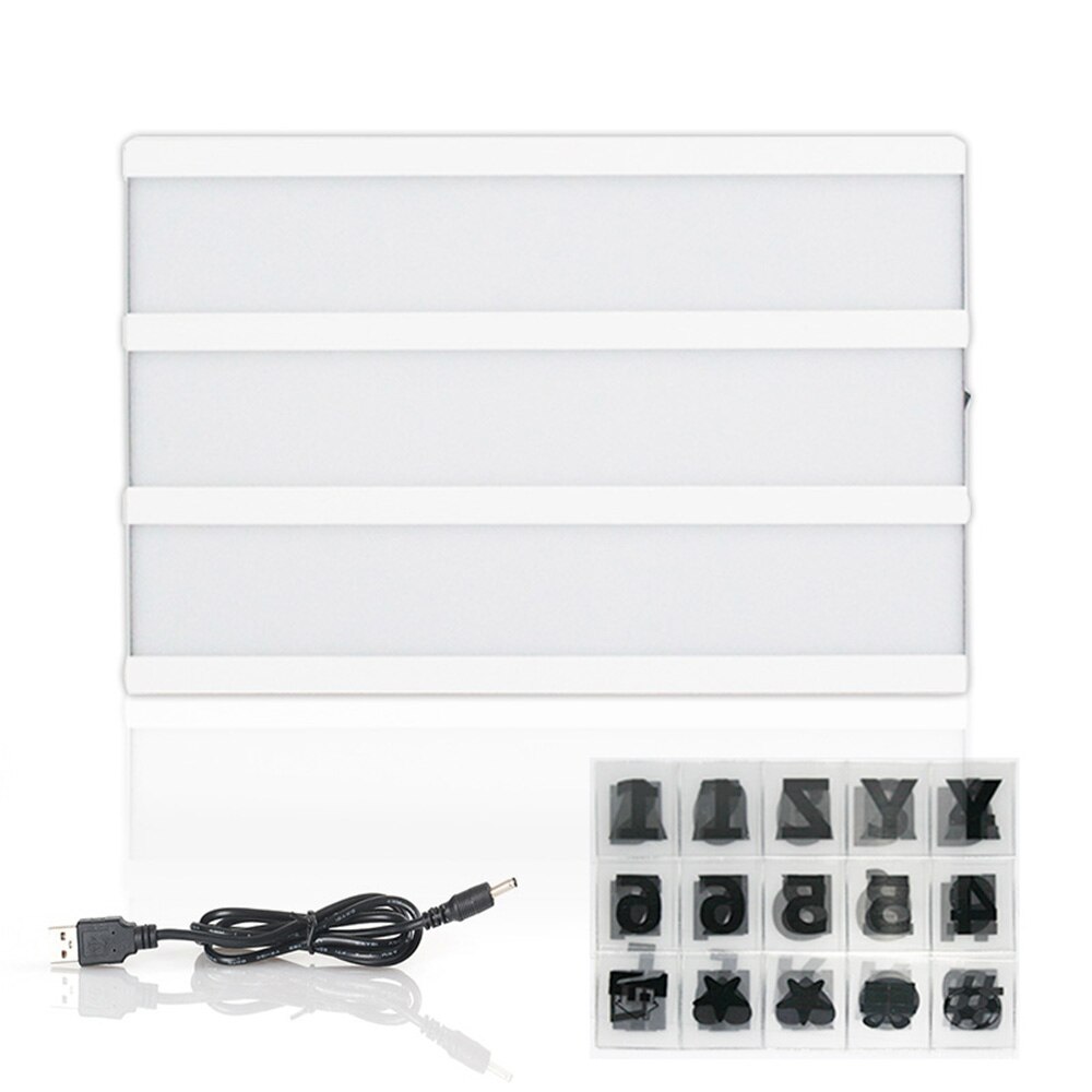 Caja de luz LED para Cine A6 con Combinación libre para manualidades, caja de luz con letras para decoración interior, caja de luz pequeña