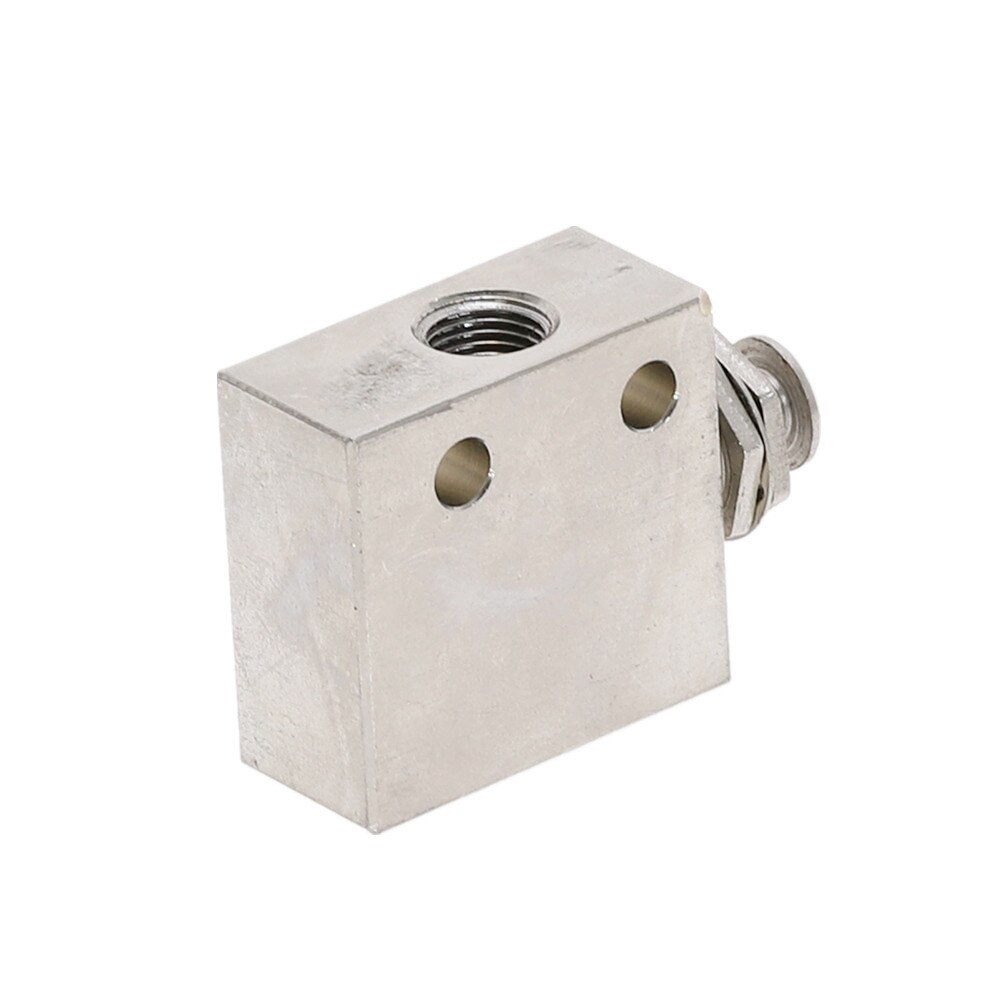 TAC2-31P 1/8" Male thread 2 Position 3 Way Metal Push Button Switch Mechanical Valve Pneumatic Exhaust valve w Fittings