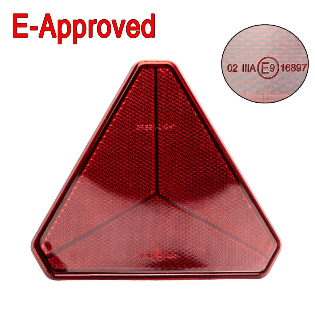 2Pc Triangle Reflector Safety Alert Sign Strip Reflective Red Stickers Universal Camper Lorry Caravan Truck Trailer Bus