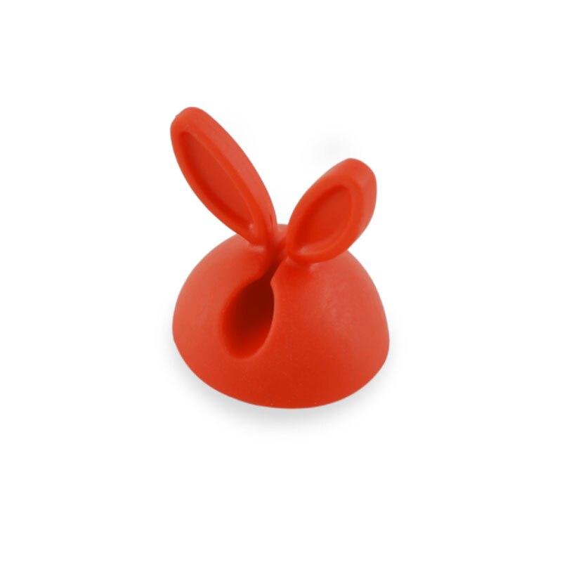 Fixateur universel de câble d'oreille de lapin, organisateur de ligne de bureau, de chargeur de tableau de bord de voiture: red